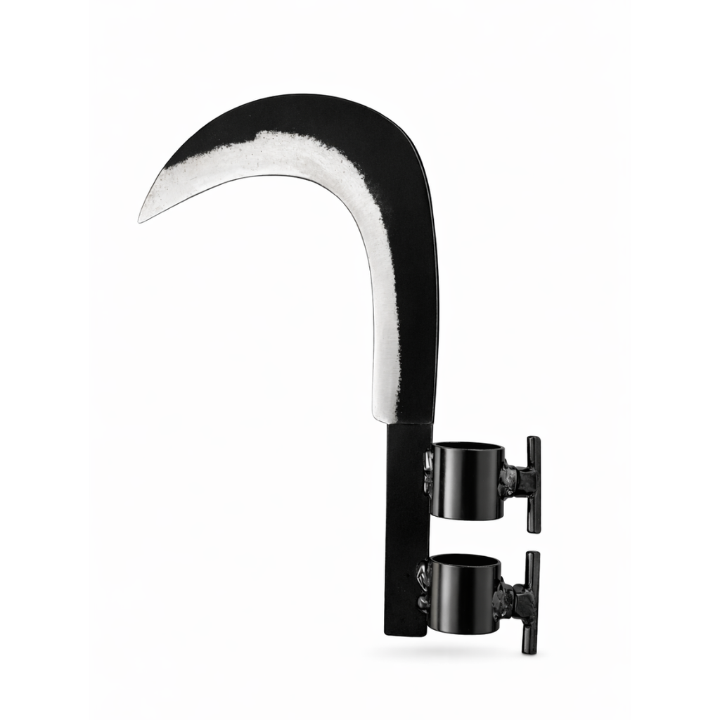 Heavy Duty Coconut Plucker, Grass Sickle & Branch Cutter Head  | Adjustable Clamp Iron Blade for Farming ( Black )